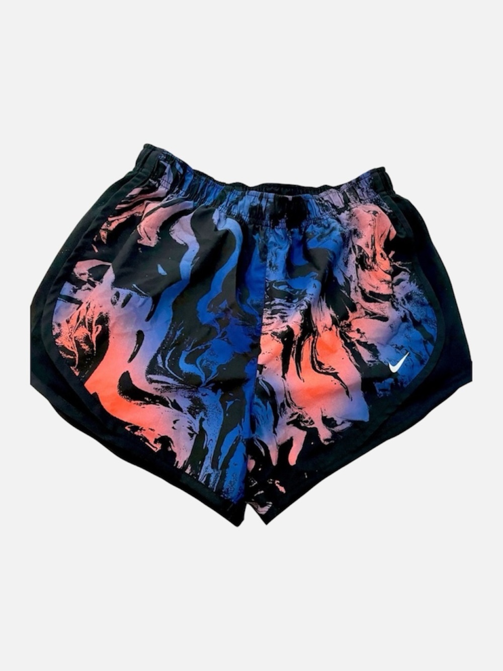 Nike Swoosh Dri-Fit Shorts Wave Print Athletic Mesh Like New Lined Sz S Small